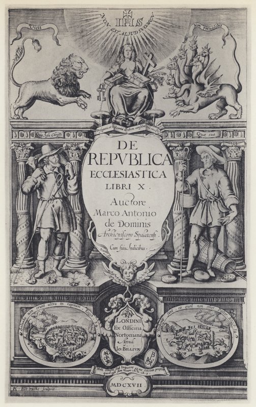 M A de Dominis, De republica ecclesiastica, G Norton and J Bill 1617 by English Photographer
