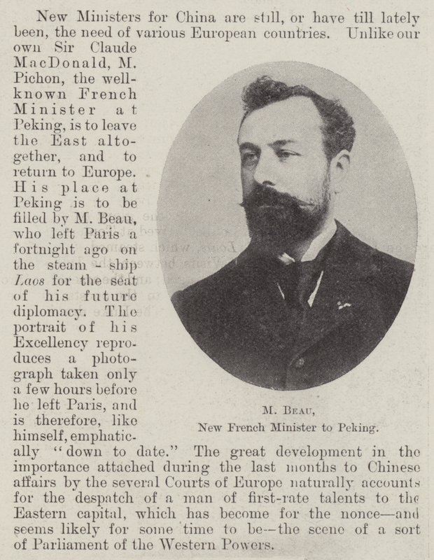 M Beau, New French Minister to Peking by English Photographer