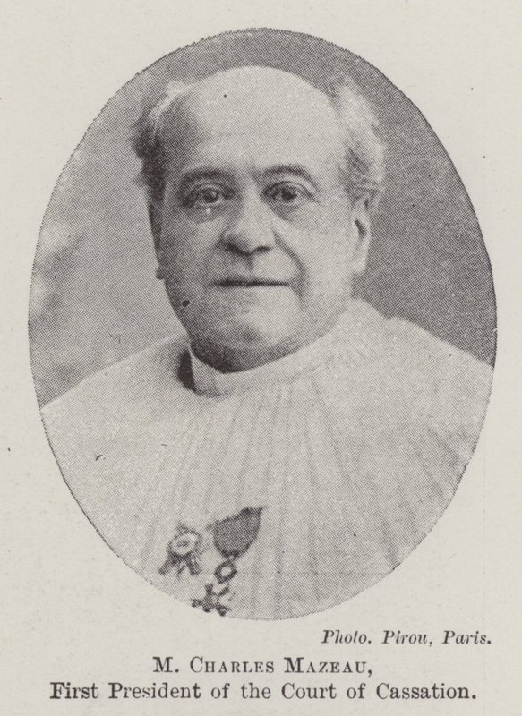 M Charles Mazeau, First President of the Court of Cassation by English Photographer