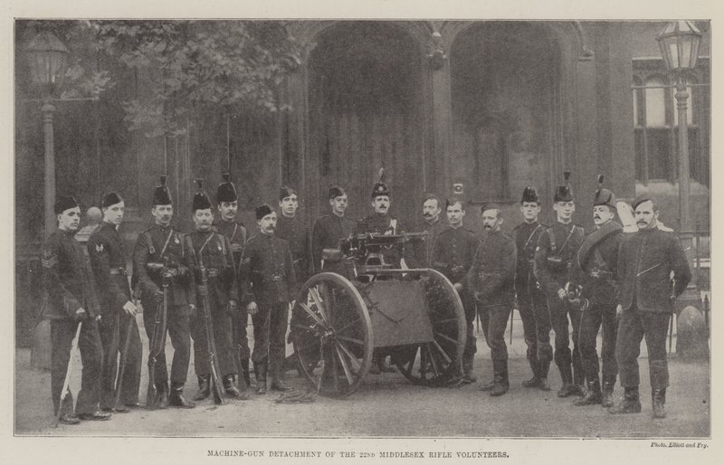 Machine-Gun Detachment of the 22nd Middlesex Rifle Volunteers by English Photographer