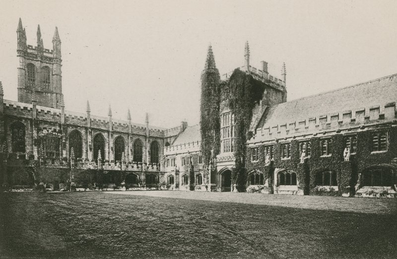 Magdalen College Cloister and Tower, Oxford by English Photographer