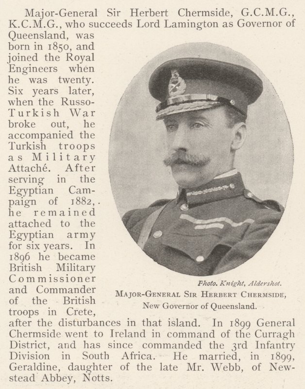 Major-General Sir Herbert Chermside, New Governor of Queensland by English Photographer