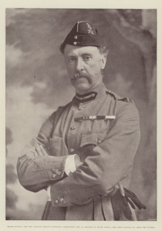 Major-General the Honourable Neville Gerald Lyttelton, commanding the 4th Brigade in South Africa, the First General to cross the Tugela by English Photographer