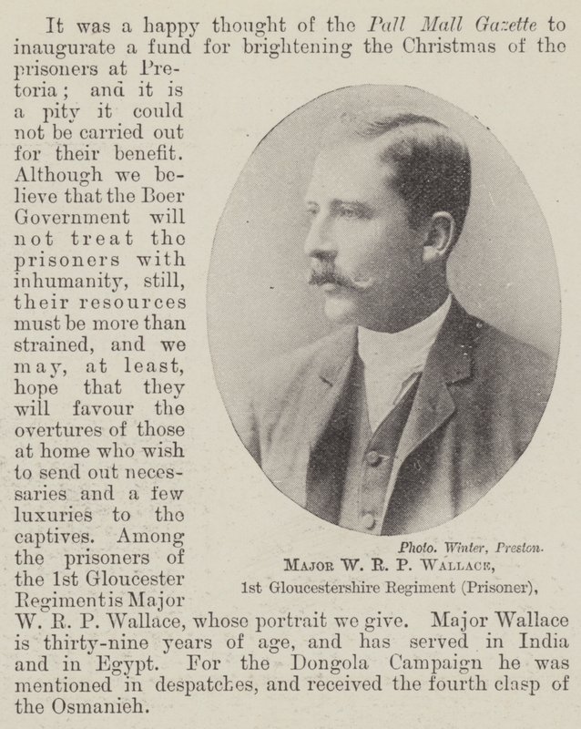Major W R P Wallace, 1st Gloucestershire Regiment (Prisoner) by English Photographer