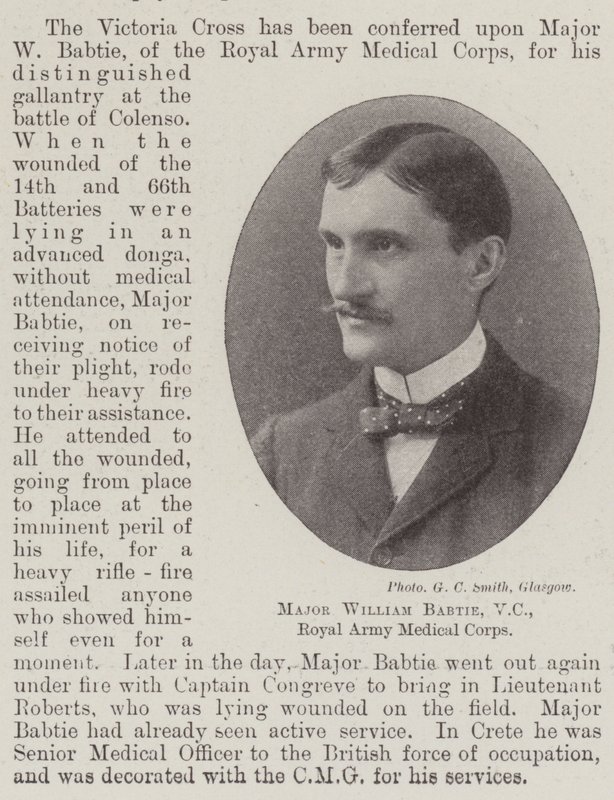 Major William Babtie, VC, Royal Army Medical Corps by English Photographer