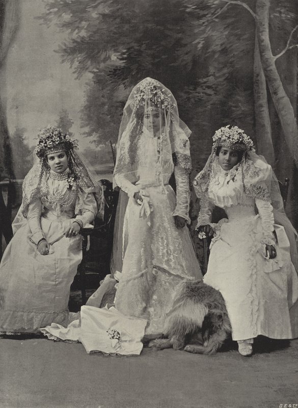 Malay Bride and Bridesmaids by English Photographer