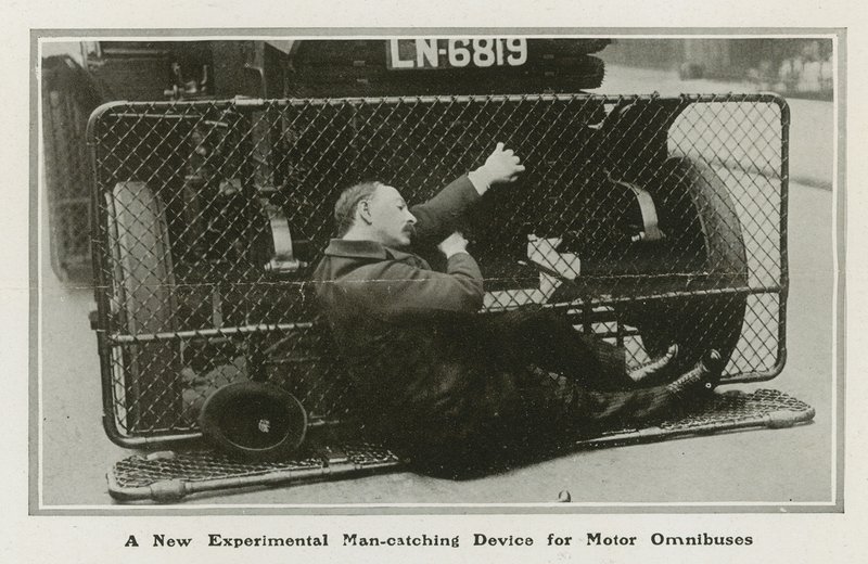Man-Catching Device for Motor Omnibuses by English Photographer