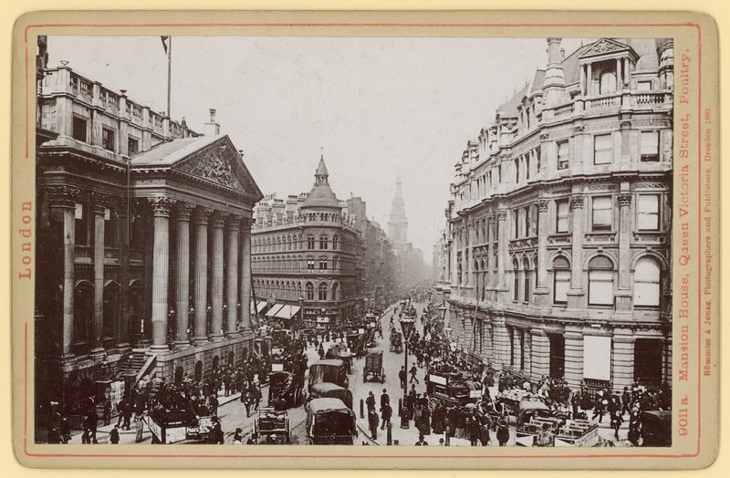 Mansion House, Queen Victoria Street, Poultry, London by English Photographer