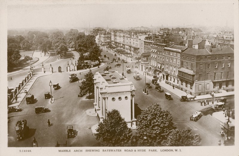 Marble Arch Showing Bayswater Road and Hyde Park, London by English Photographer