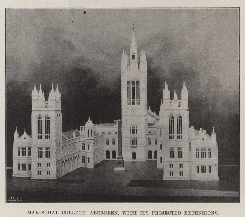 Marischal College, Aberdeen, with its Projected Extensions by English Photographer