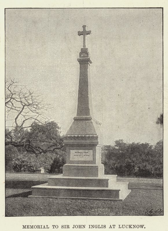 Memorial to Sir John Inglis at Lucknow by English Photographer