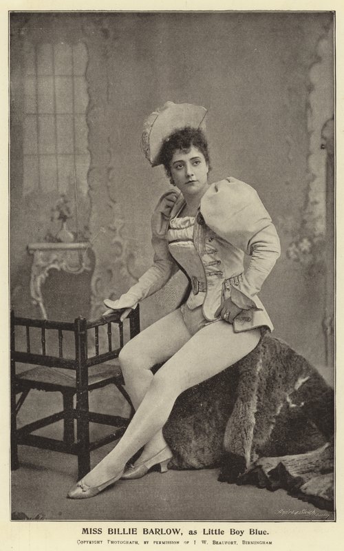 Miss Billie Barlow as Little Boy Blue by English Photographer