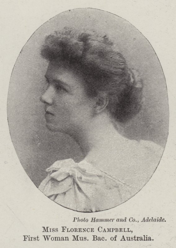 Miss Florence Campbell, First Woman Bachelor of Music of Australia by English Photographer