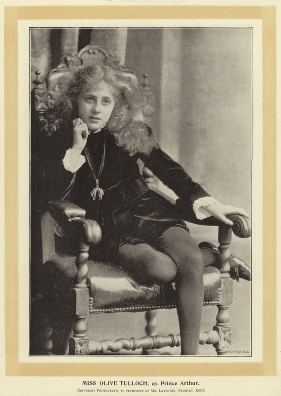 Miss Olive Tulloch as Prince Arthur by English Photographer