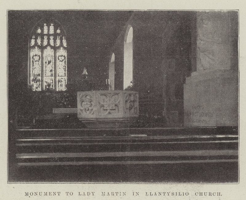 Monument to Lady Martin in Llantysilio Church by English Photographer
