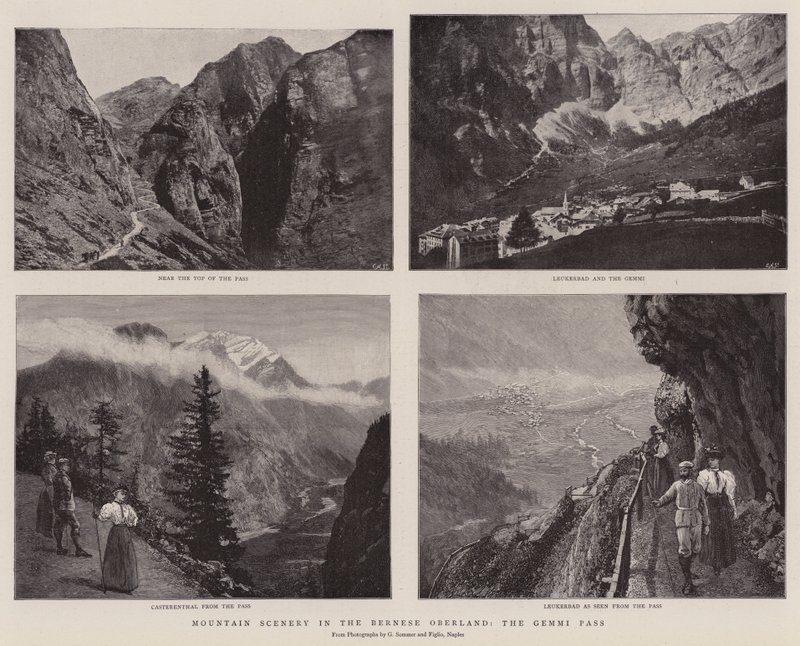 Mountain Scenery in the Bernese Oberland, the Gemini Pass by English Photographer
