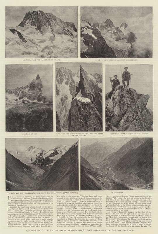 Mountaineering in South-Western France, Some Peaks and Passes in the Dauphine Alps by English Photographer