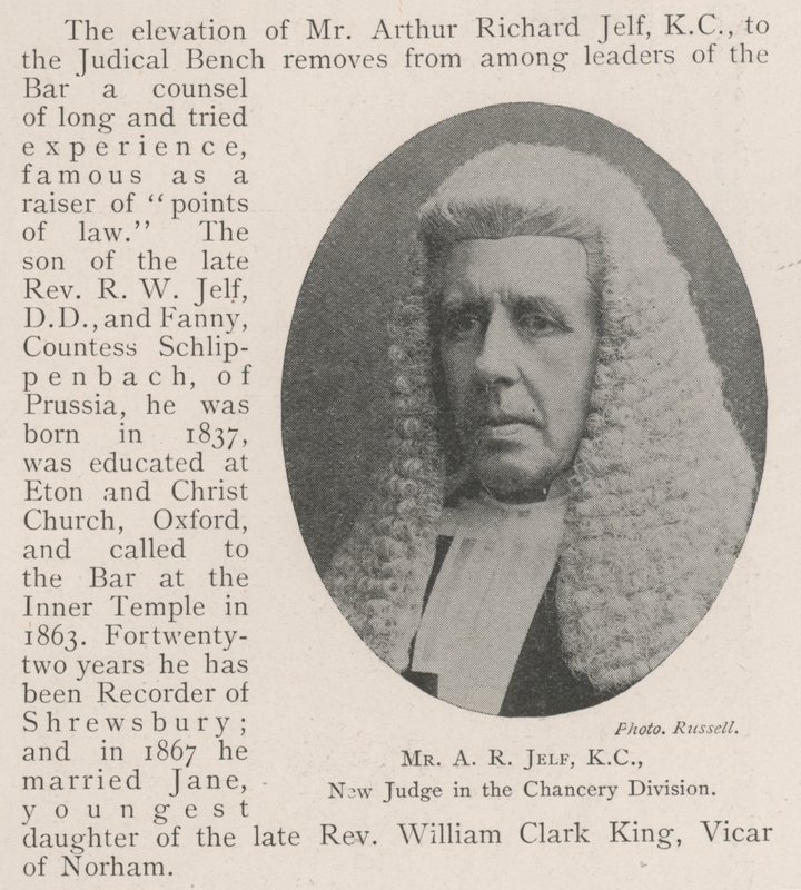 Mr A R Jelf, KC, New Judge in the Chancery Division by English Photographer