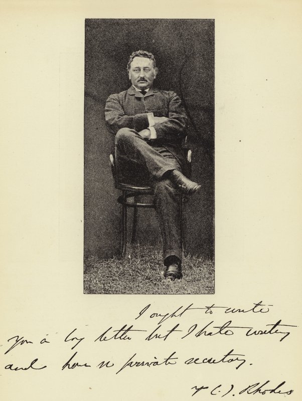 Cecil J Rhodes, Prime Minister of Cape Colony by English Photographer