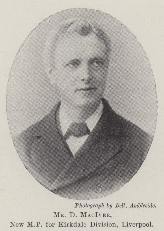 Mr D MacIver, New MP for Kirkdale Division, Liverpool by English Photographer