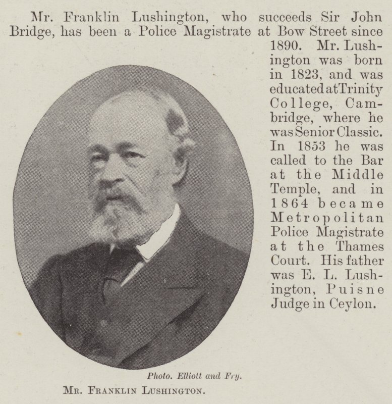 Mr Franklin Lushington by English Photographer