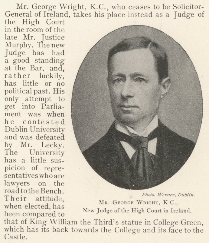 Mr George Wright, KC, New Judge of the High Court in Ireland by English Photographer