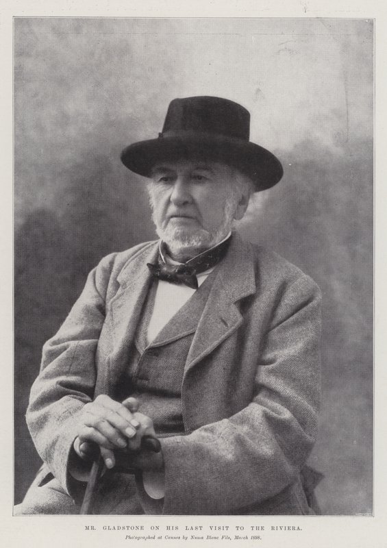Mr Gladstone on His Last Visit to the Riviera by English Photographer