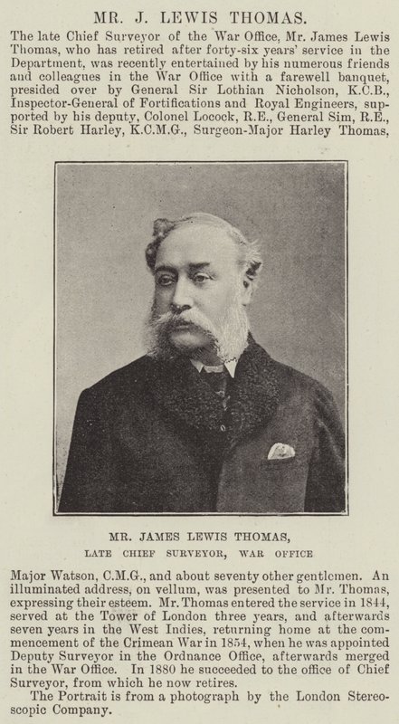 Mr James Lewis Thomas, Late Chief Surveyor, War Office by English Photographer