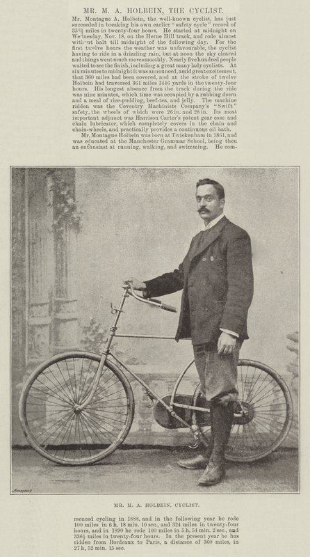 Mr M A Holbein, the Cyclist by English Photographer
