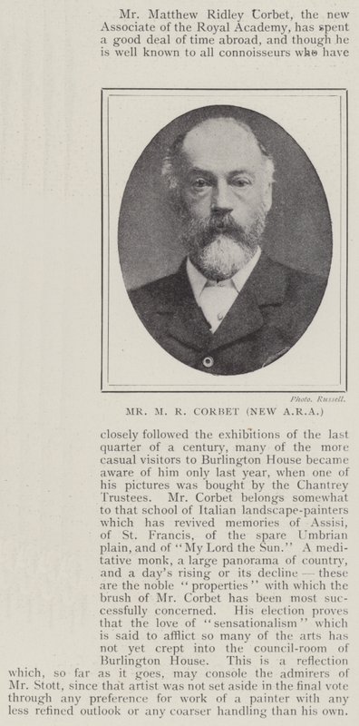 Mr M R Corbet, New ARA by English Photographer