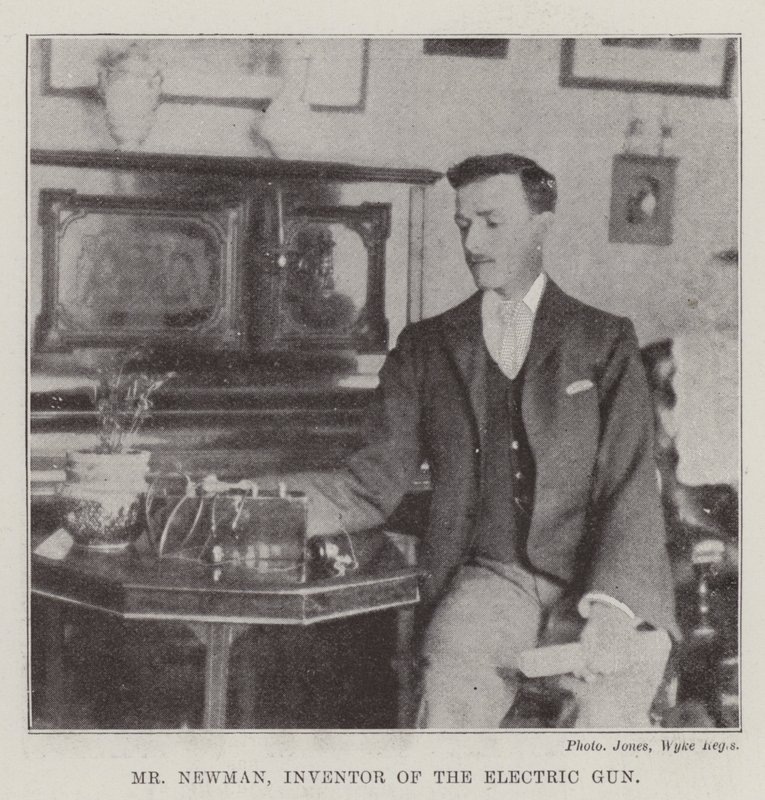 Mr Newman, Inventor of the Electric Gun by English Photographer