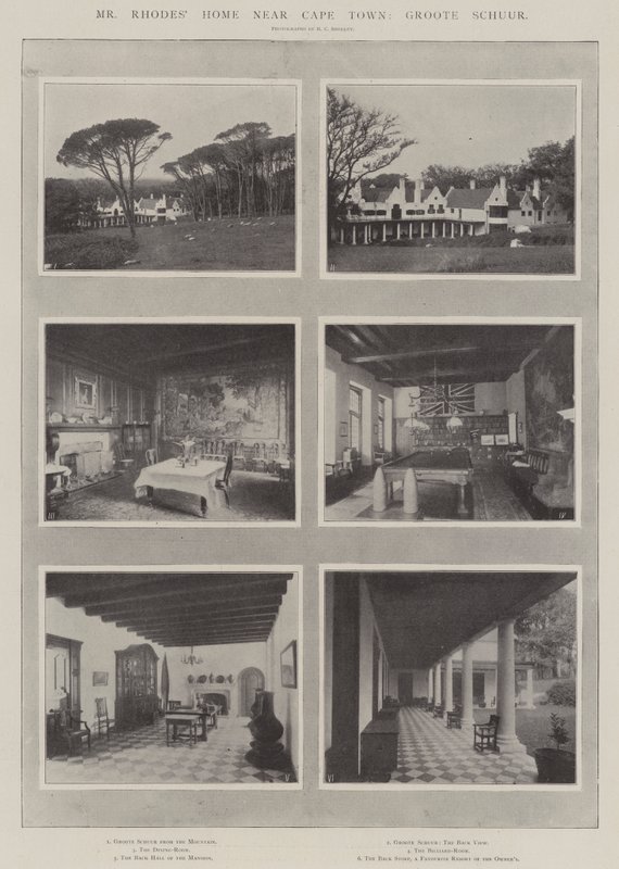 Mr Rhodes Home near Cape Town, Groote Schuur by English Photographer