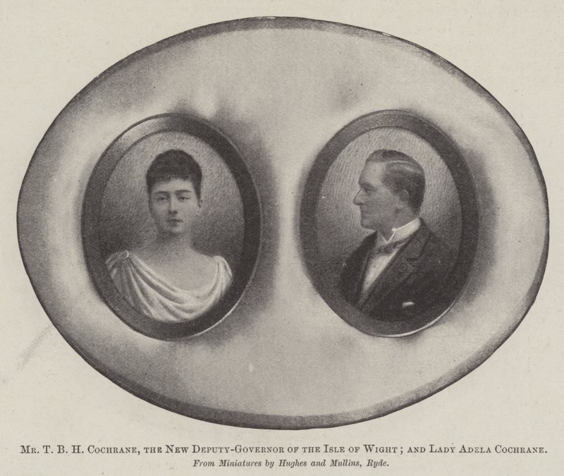 Mr T B H Cochrane, the New Deputy-Governor of the Isle of Wight; and Lady Adela Cochrane by English Photographer