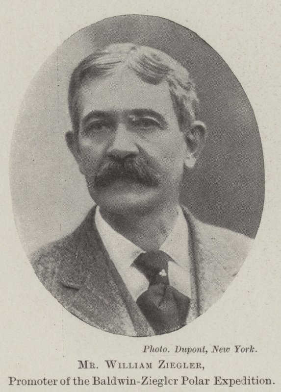 Mr William Ziegler, Promoter of the Baldwin-Ziegler Polar Expedition by English Photographer