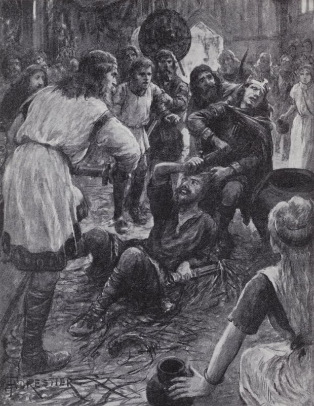 Murder of King Edmund I while attending St Augustine