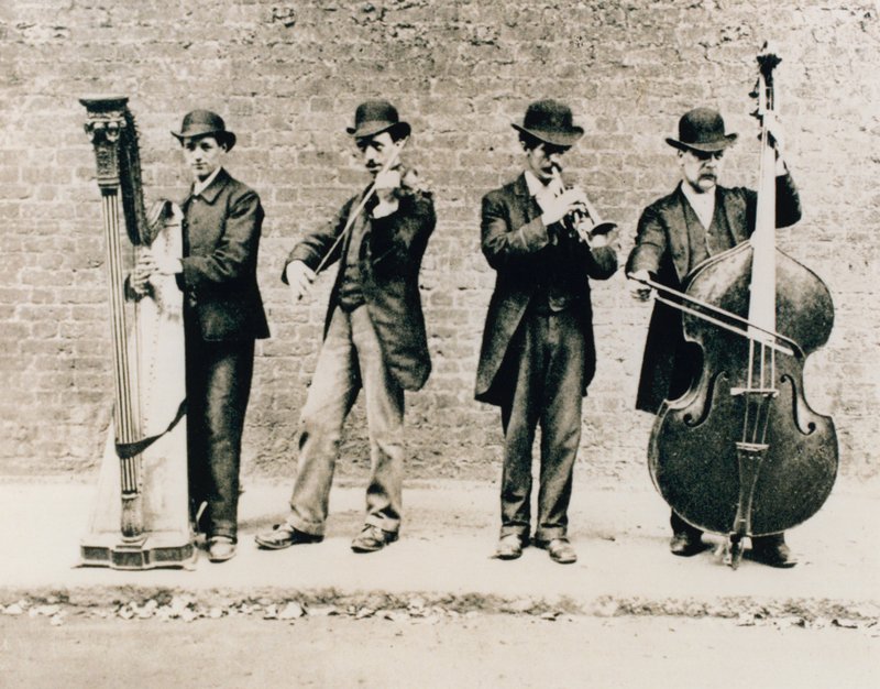 Musicians in Greenwich in 1884 by English Photographer