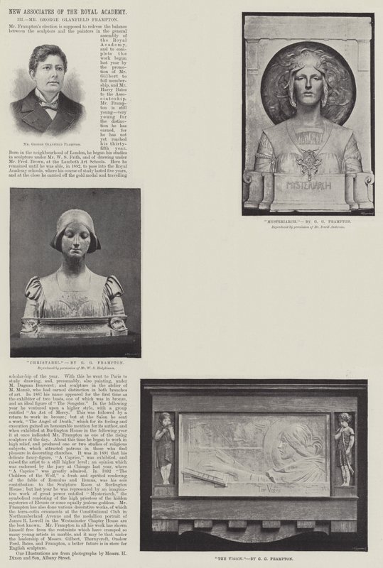 New Associates of the Royal Academy, Mr. George Glanfield Frampton by English Photographer