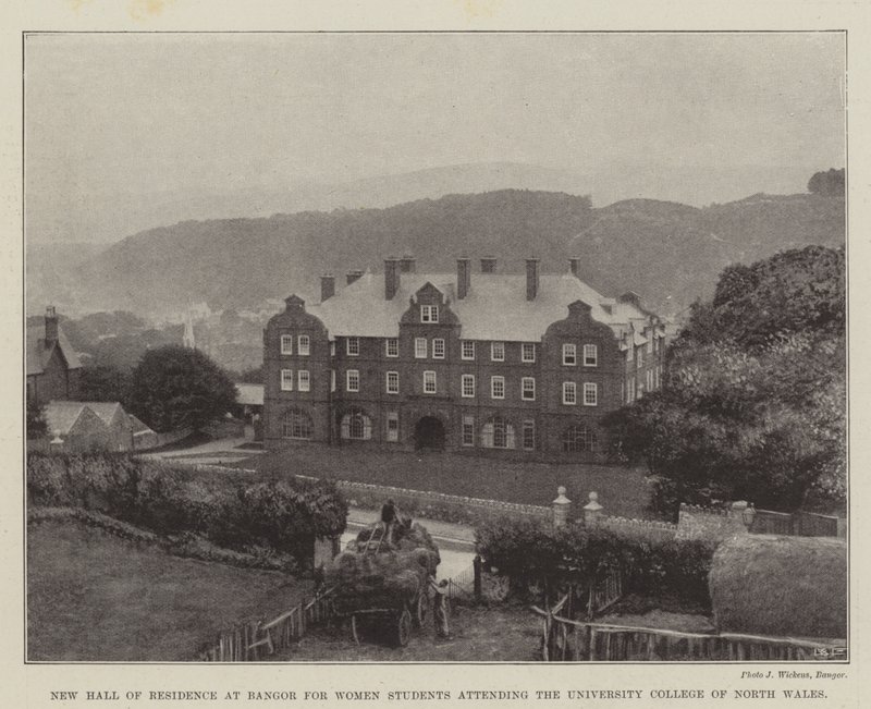 New Hall of Residence at Bangor for Women Students Attending the University College of North Wales by English Photographer