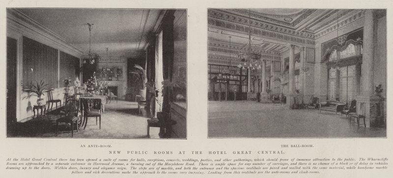 New Public Rooms at the Hotel Great Central by English Photographer