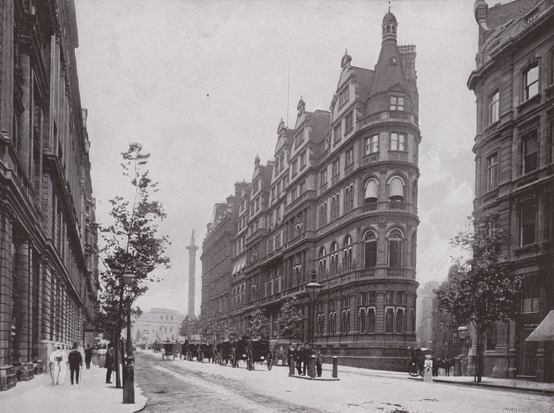 Northumberland Avenue, with the Constitutional Club by English Photographer