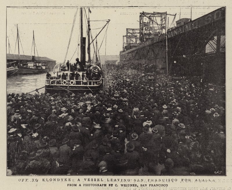 Off to Klondyke, a Vessel Leaving San Francisco for Alaska by English Photographer
