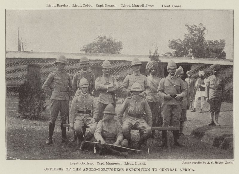 Officers of the Anglo-Portuguese Expedition to Central Africa by English Photographer