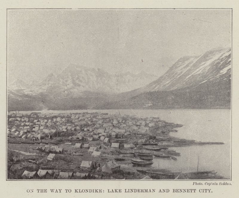 On the Way to Klondike, Lake Linderman and Bennett City by English Photographer