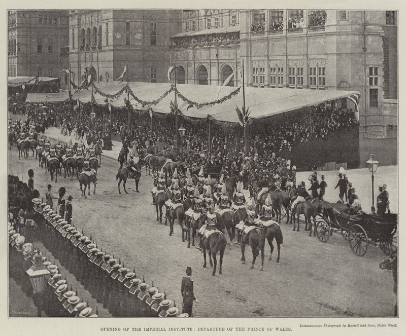 Opening of the Imperial Institute, Departure of the Prince of Wales by English Photographer