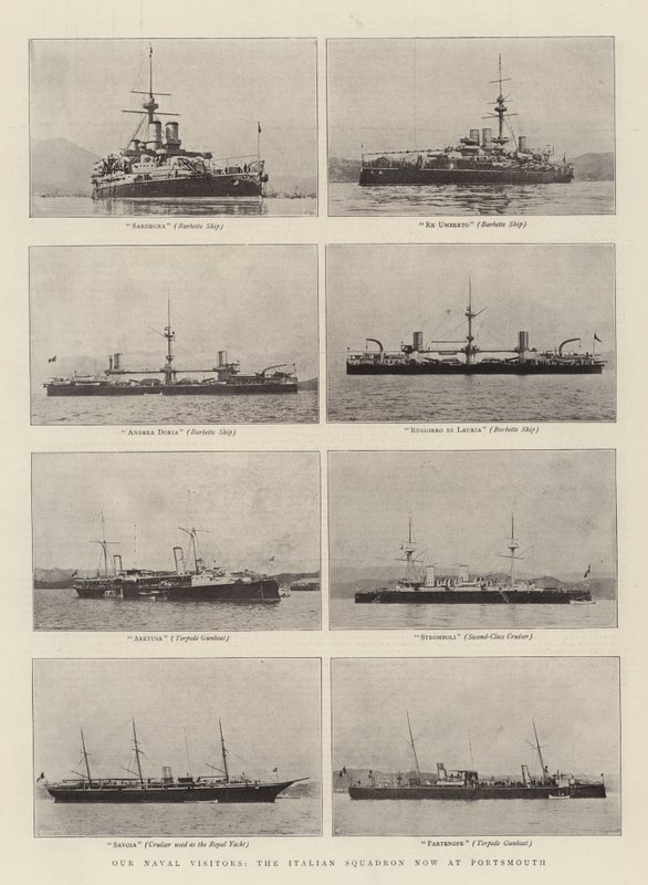 Our Naval Visitors, the Italian Squadron now at Portsmouth by English Photographer
