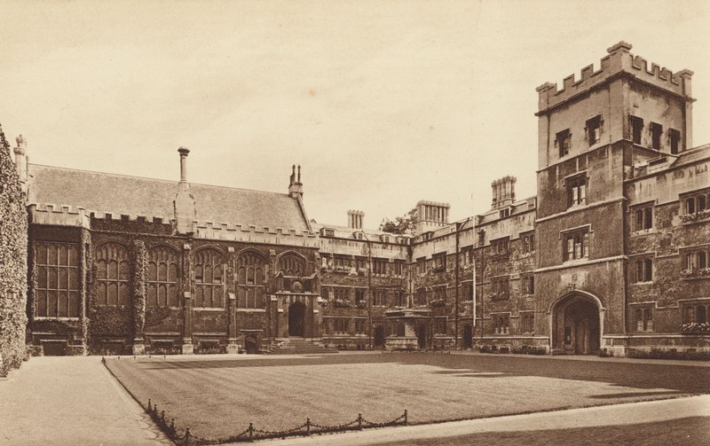 Oxford: Exeter College, The Quadrangle and Hall by English Photographer