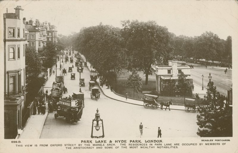 Park Lane and Hyde Park, London by English Photographer