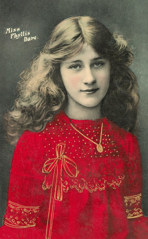 Phyllis Dare, English stage actress and singer as a young girl by English Photographer