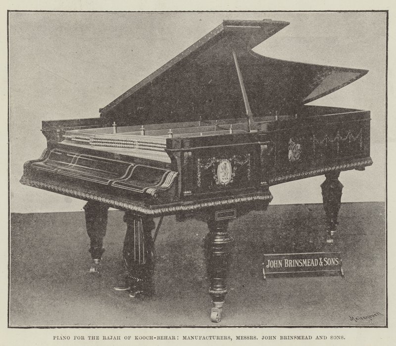 Piano for the Rajah of Kooch-Behar, Manufacturers, Messers John Brinsmead and Sons by English Photographer
