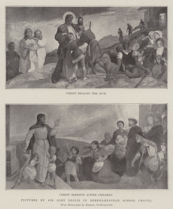 Pictures by Sir John Leslie in Berkhampstead School Chapel by English Photographer
